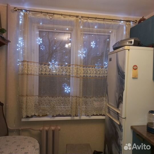 Гирлянда снежинки штора