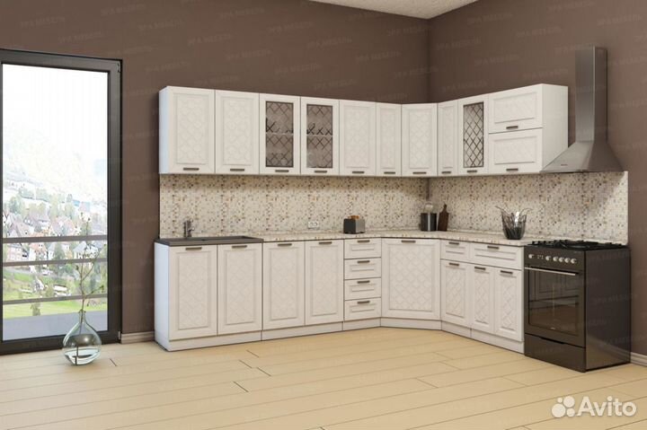 Кухня модульная Агава мдф (угловая 2,85м*1,85м)