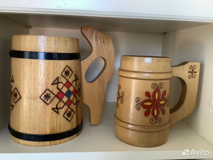 Пивные кружки, бокал, керамика. Винтаж.ссср