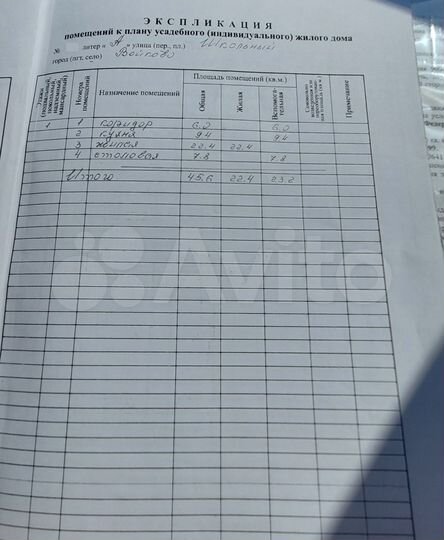 Дом 45,6 м² на участке 22 сот.