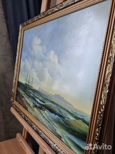 Картина маслом на холсте море