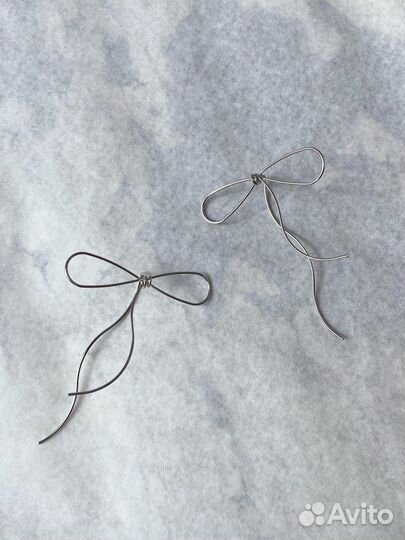 Серьги бантики