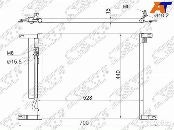 Радиатор кондиционера chevrolet aveo (T250) 05-11