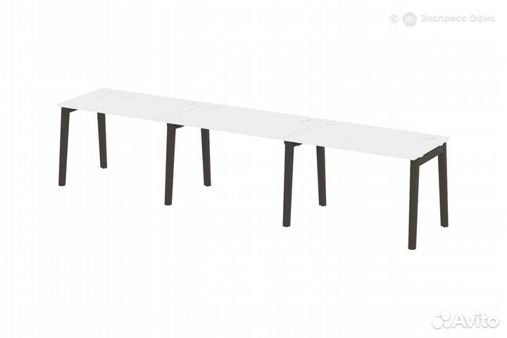 Стол-бенч линейный на деревянных опорях Onix wood