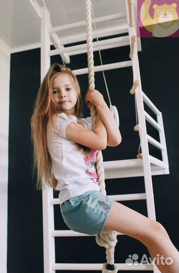 Шведская стенка с балконом и аксессуарами