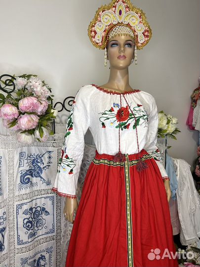 Русский народный сарафан/костюм до 46 р