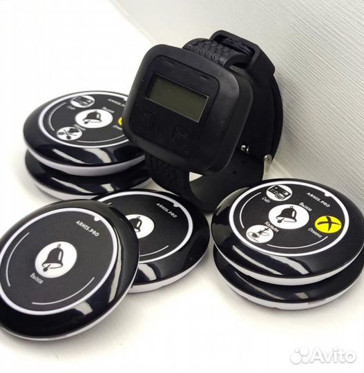 Кнопка вызова персонала, официанта с часами