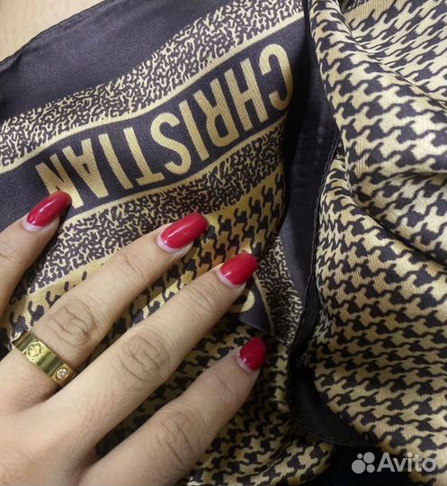 Шелковый платок в стиле Christian Dior