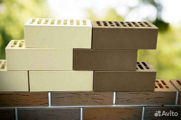 Кирпич лицевой слоновая кость рустик Строма 1нф
