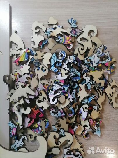 Пазлы деревянные Единорог