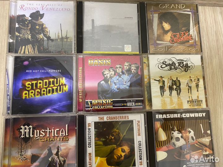 CD диски музыка зарубежный рок, русский, рэп