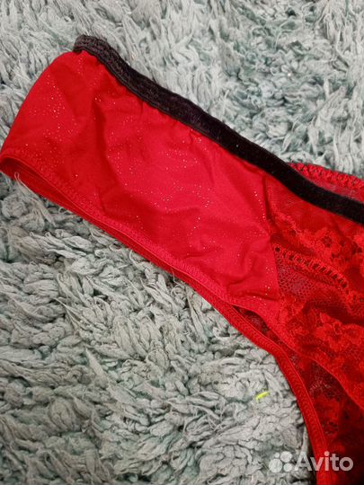 Красные кружевные трусы Tezenis 2шт L новые
