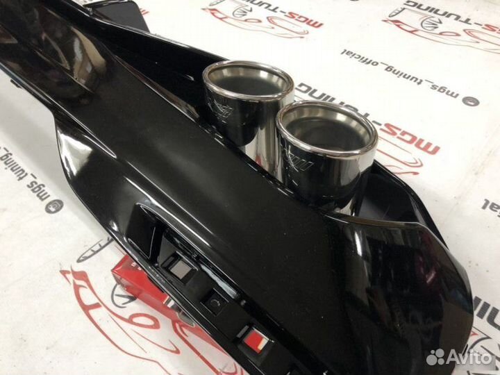 Диффузор BMW 5 G30 M-Performance + насадки М хром