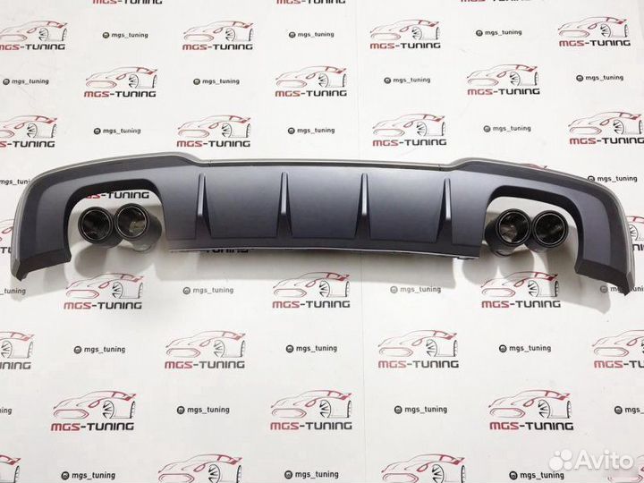 Диффузор + насадки Audi A3 16-н.в. S3 Sportback