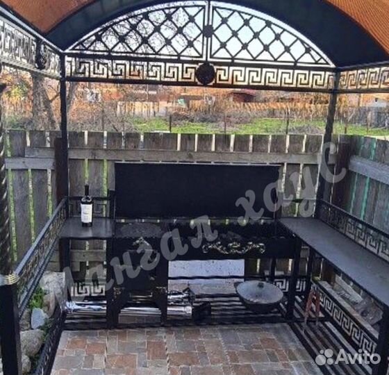 Мангал с крышей