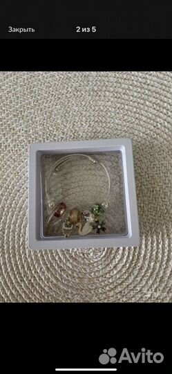 Браслет детский с шармами