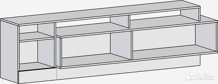 Тумба для телевизора, дуб сонома/белый бриллиант