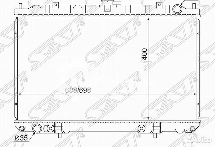 Радиатор nissan tino SR20/avenir/expert SR/YD20 98