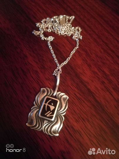 Кулон серебро+эмаль 1979г