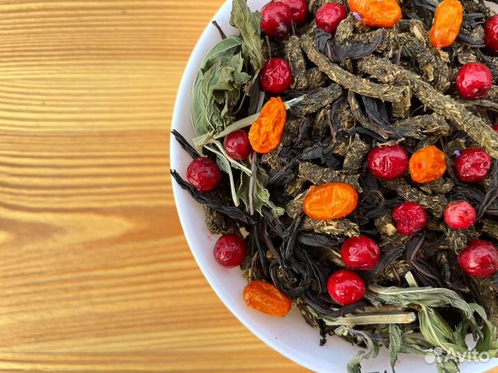 Ферментированный Иван-чай 1 кг с мятой и ягодами
