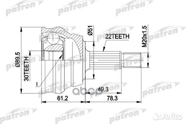 ШРУС PCV1050 (301939) PCV1050 patron