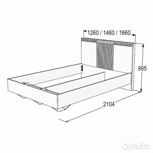 Кровать двуспальная 120х200 с металлическим основа