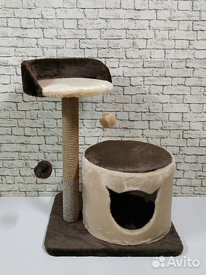 Когтеточка с домиком для кошек Луиза