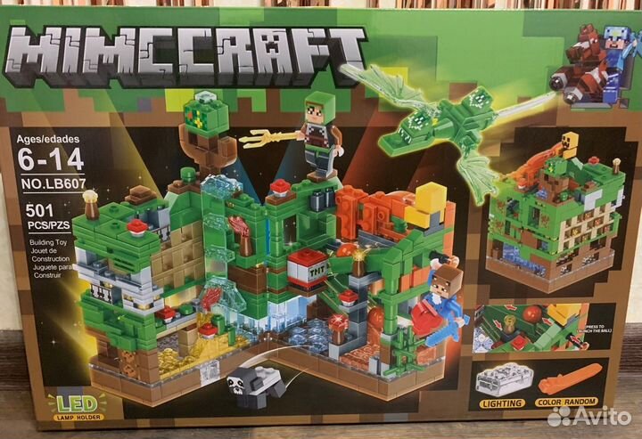 Конструктор Майнкрафт с подсветкой 400 + деталей