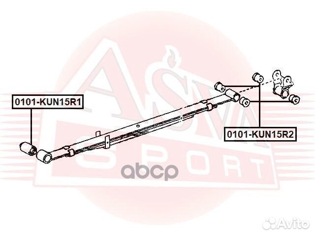 Сайлентблок 0101-KUN15R1 asva