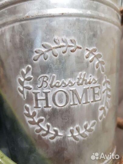 Декоративное металлическое ведро