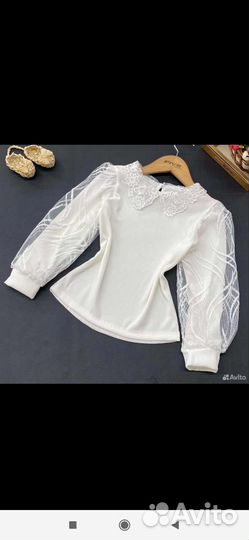 Нарядная школьная блузка для девочки размер 140