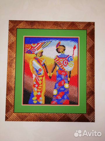 Картина вышитая чешским бисером