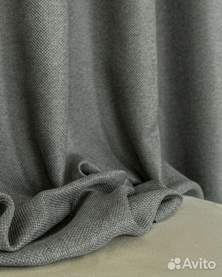 Шторы рогожка Орфей Серебро