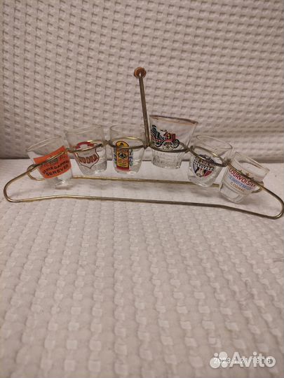 Набор стопок на подставке-винтаж Европа