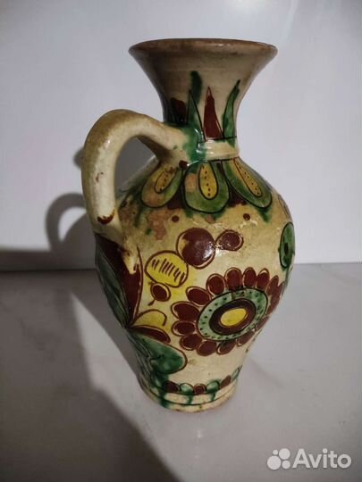 Глиняный кувшин СССР Гуцульская керамика