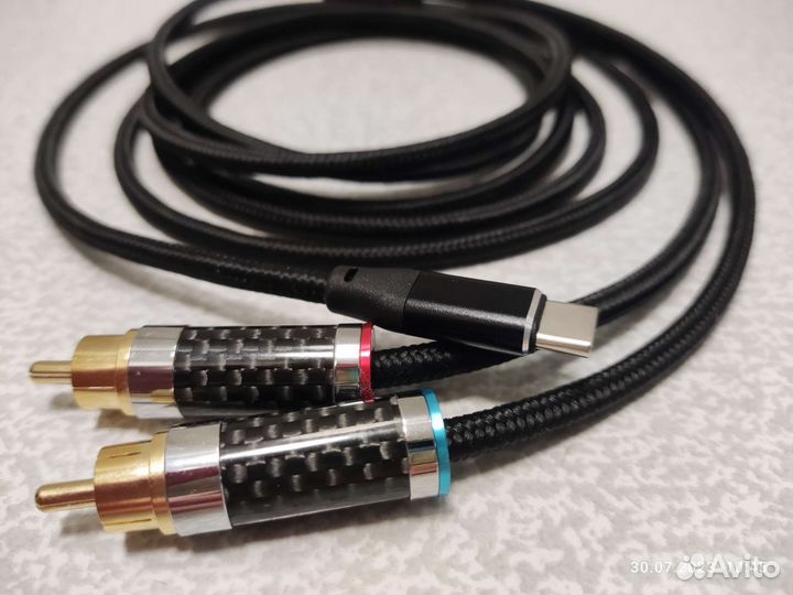 HI FI Аудиокабель USB C-2RCA 2 метра