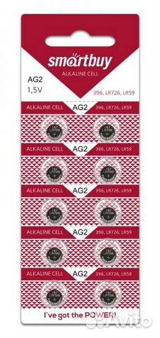 Батарейка Smartbuy часовая AG2 (10)