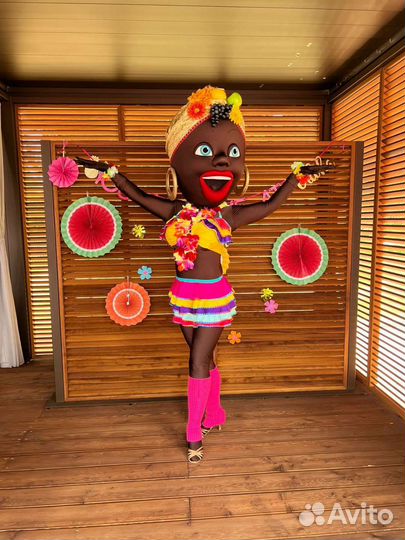 Мулатка шуточный стриптиз. Кукла тропиканка