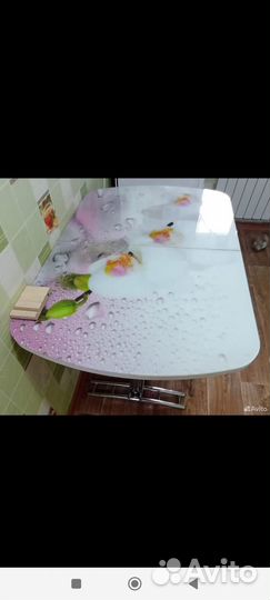 Кухонный стол стеклянный раскладной