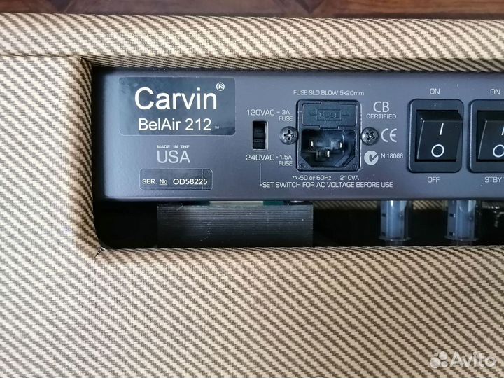 Ламповый гитарный комбоусилитель carvin 212 belair