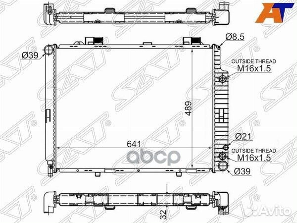 Радиатор Mercedes-Benz E-Class 95-03 MB0009 Sat