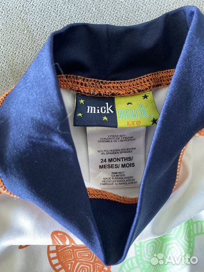 Комлпект для плавания Mick & Mack, UPF 50 р-р 2