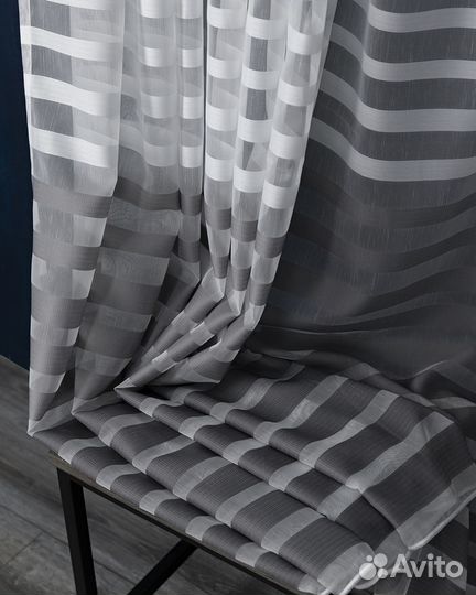 Тюль Трио Эверест готовый на окна пошив