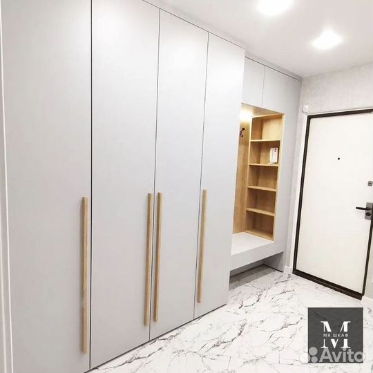 Шкаф распашной с фрезерованными фасадами