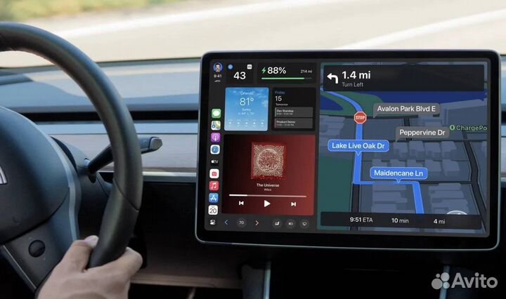 Carplay и Android Auto модуль для Tesla