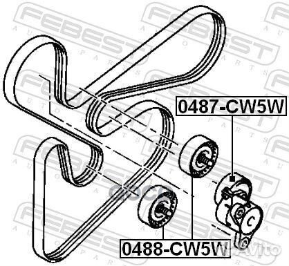 Ролик обводной 0488CW5W Febest