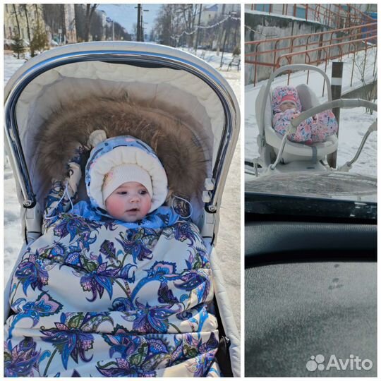 Две коляски, автокресло, качели, люлька, комплекты