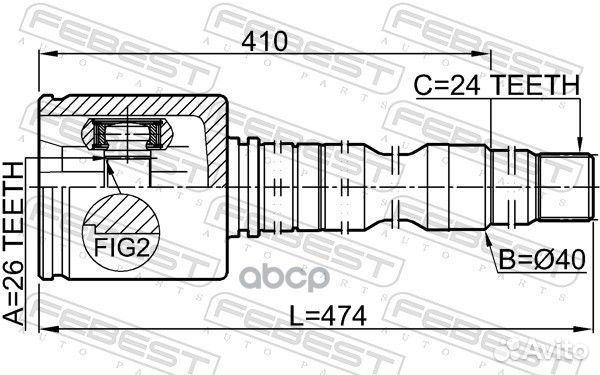 ШРУС внутренний перед прав 0111ACV40RH Febest