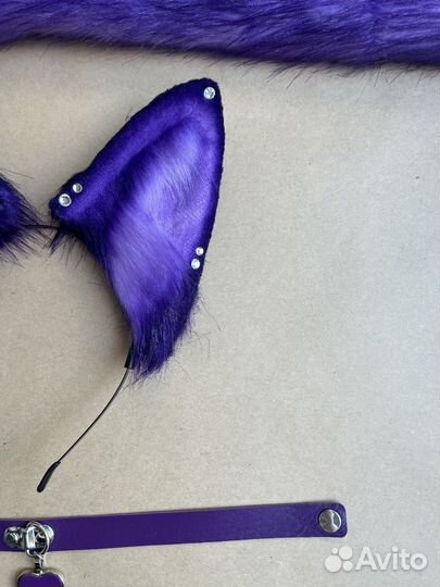 Уши и хвост лиса фиолетовая