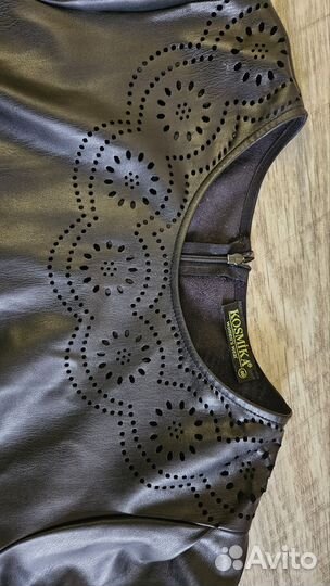 Нарядное женское платье 42 44 из эко кожи